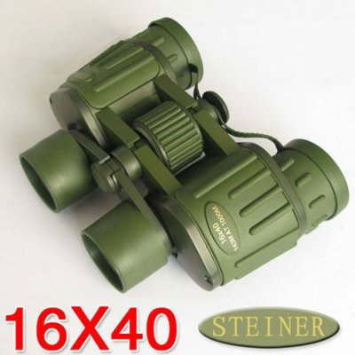 Army green 16 x 40 Binocular Telescopes with Rubber Shell
